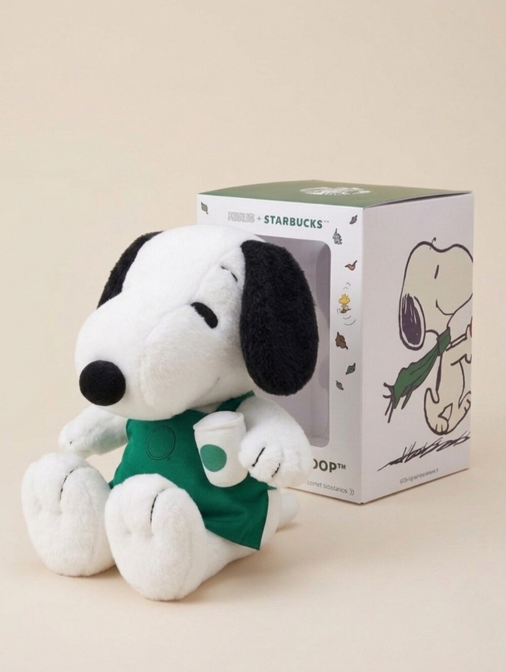 NWT Starbucks Peanuts Snoopy Plush Green Apron 2026 Limited Edition Sold Out